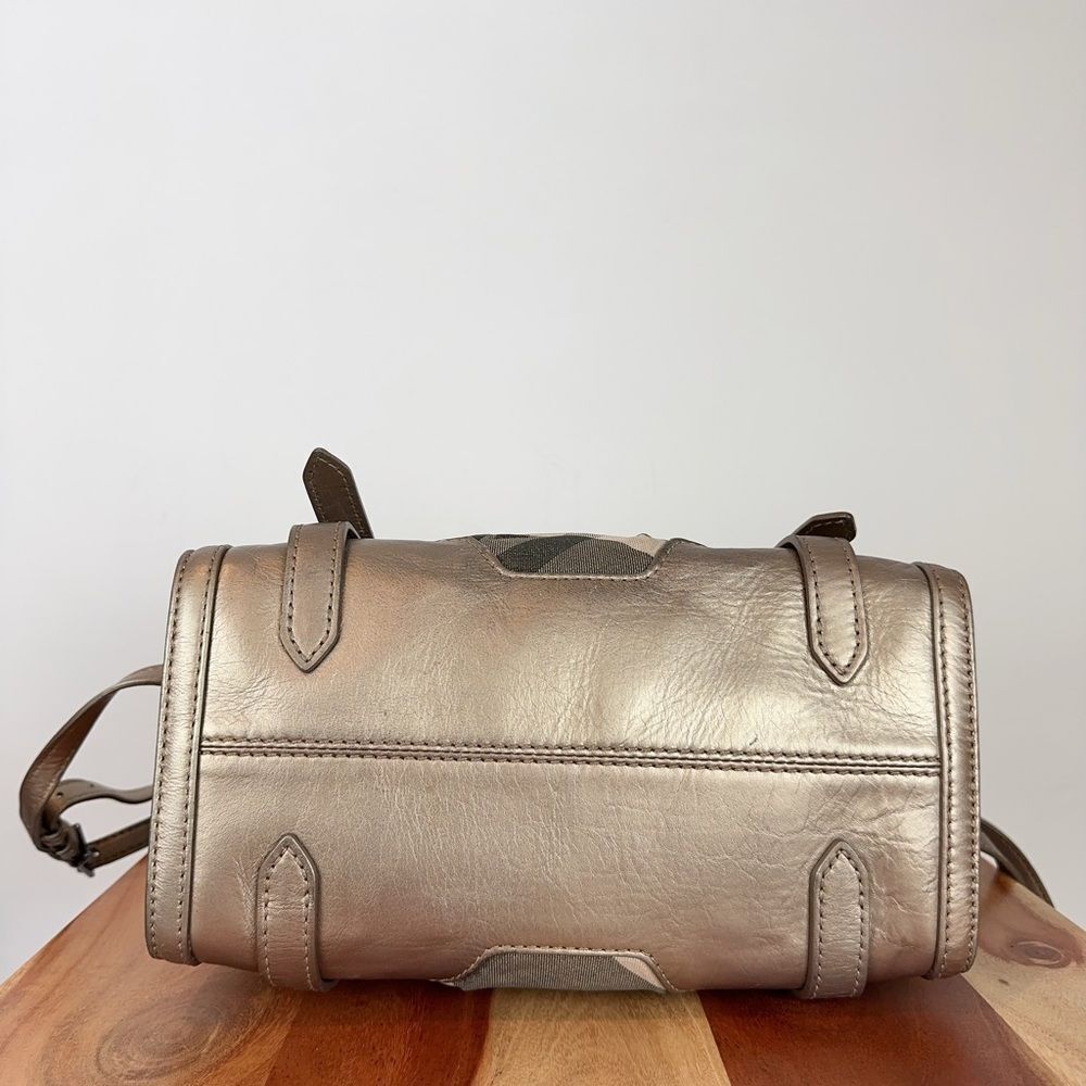 Pre-Owned Burberry Satchel Shimmer Nova Check Canvas - Picture 7 of 11